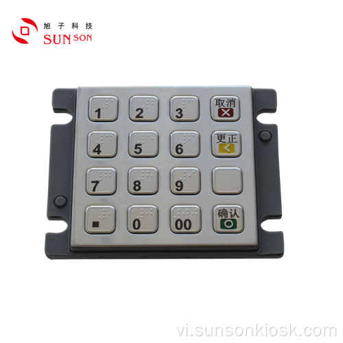 Bàn phím PIN được mã hóa EMV AES bằng thép không gỉ nhỏ gọn